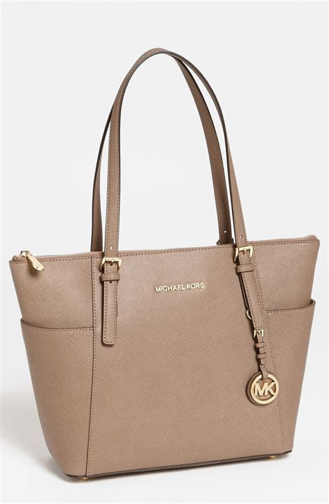 michael kors jet set tote dark dune|Michael Kors designer tote jetset.